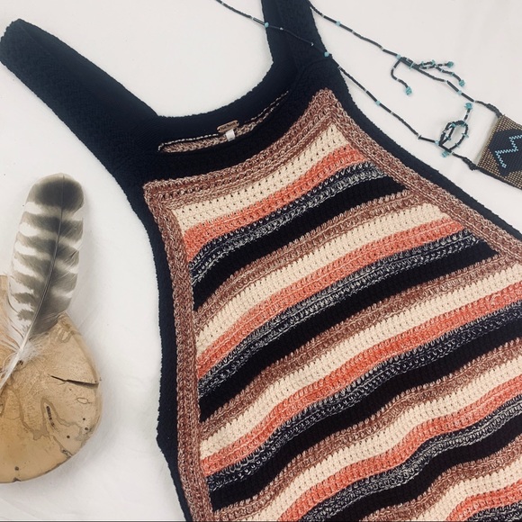Free People Dresses & Skirts - Free People Desert Sand Crochet Stripe Dress